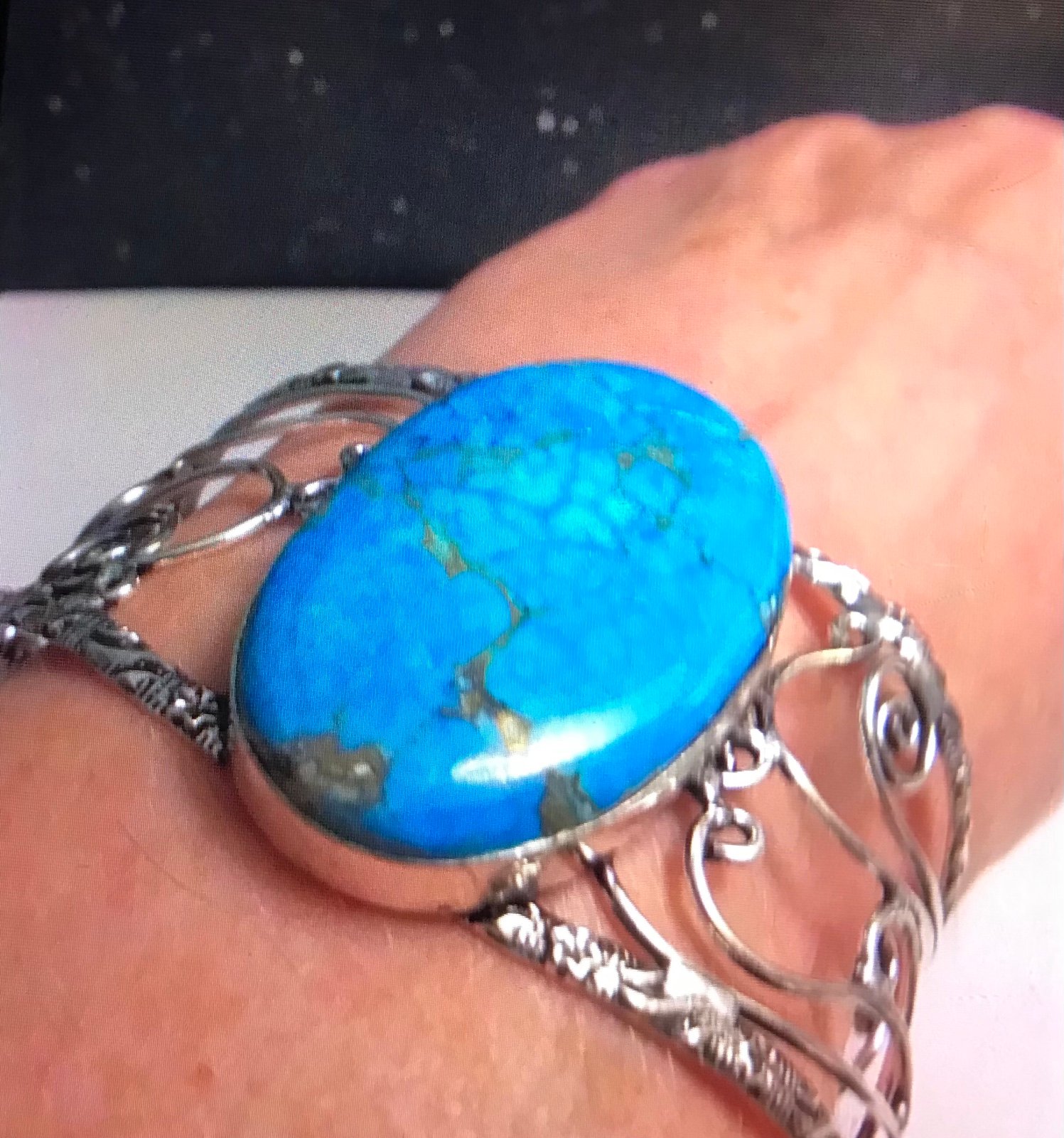 Turquoise 925 Sterling Silver Cuff Bracelet