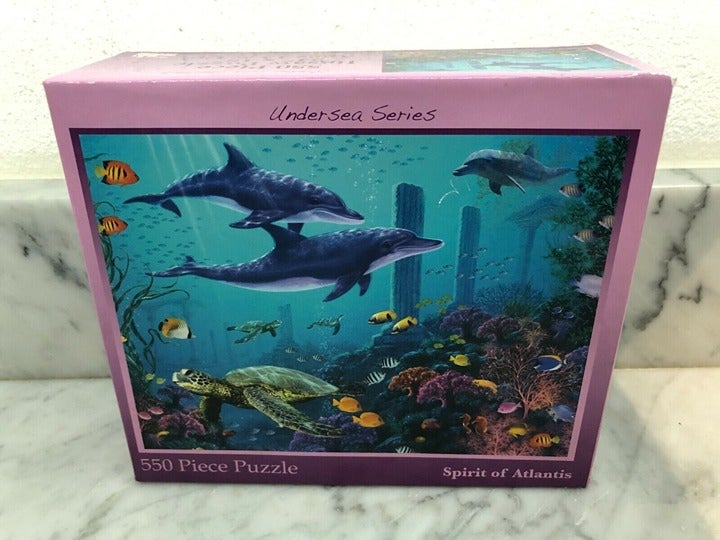 Under Sea Series 550 Piece Spirit Of Atlantis 18 x14 Jigsaw Puzzle Game Night