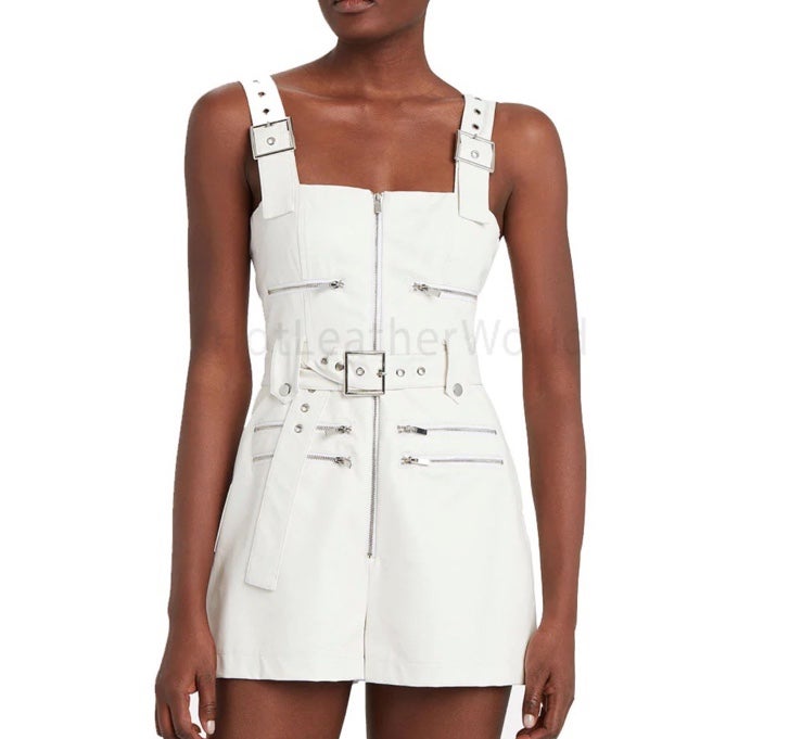 NTW Leather Jumpsuit we wore what mini dress