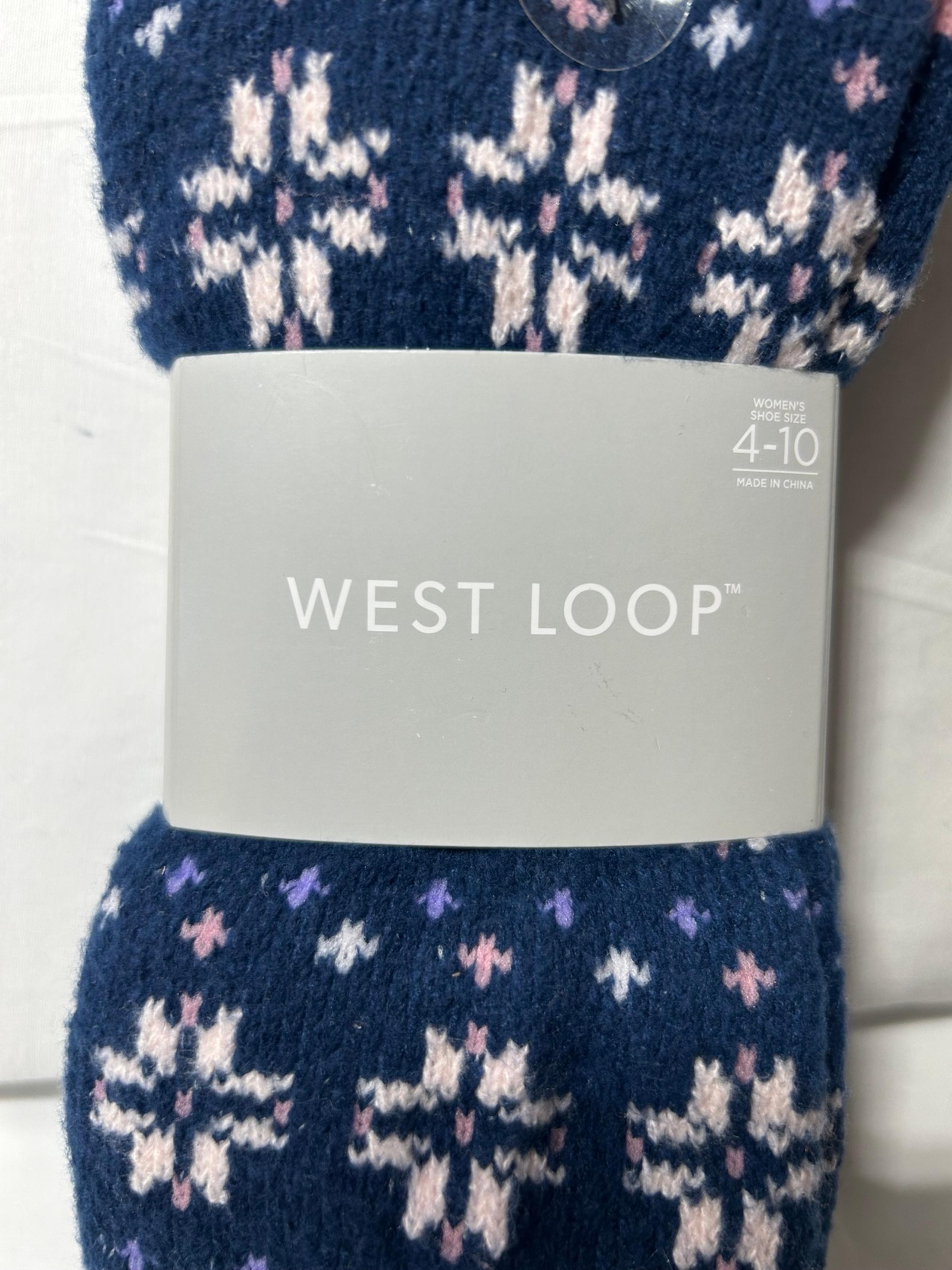 West Loop Women's Butter Sock Shoe Size 4-10 2 Pack Pink Gray