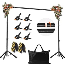 JSungo Adjustable Backdrop Stand 10' x 7.5' FT & Carrying Case
