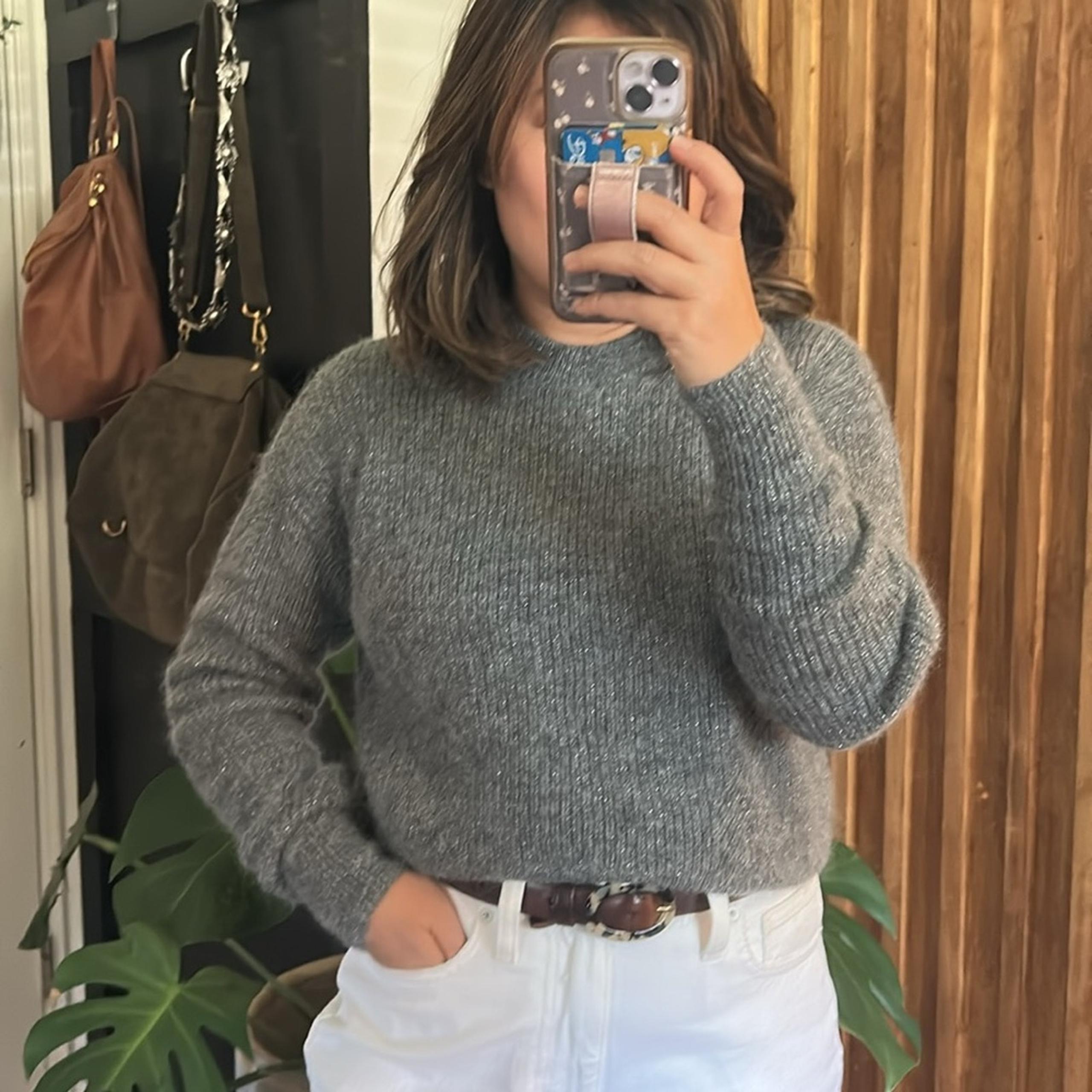 Veronica Beard Melinda Gray Crewneck Alpaca Sweater. Size XS
