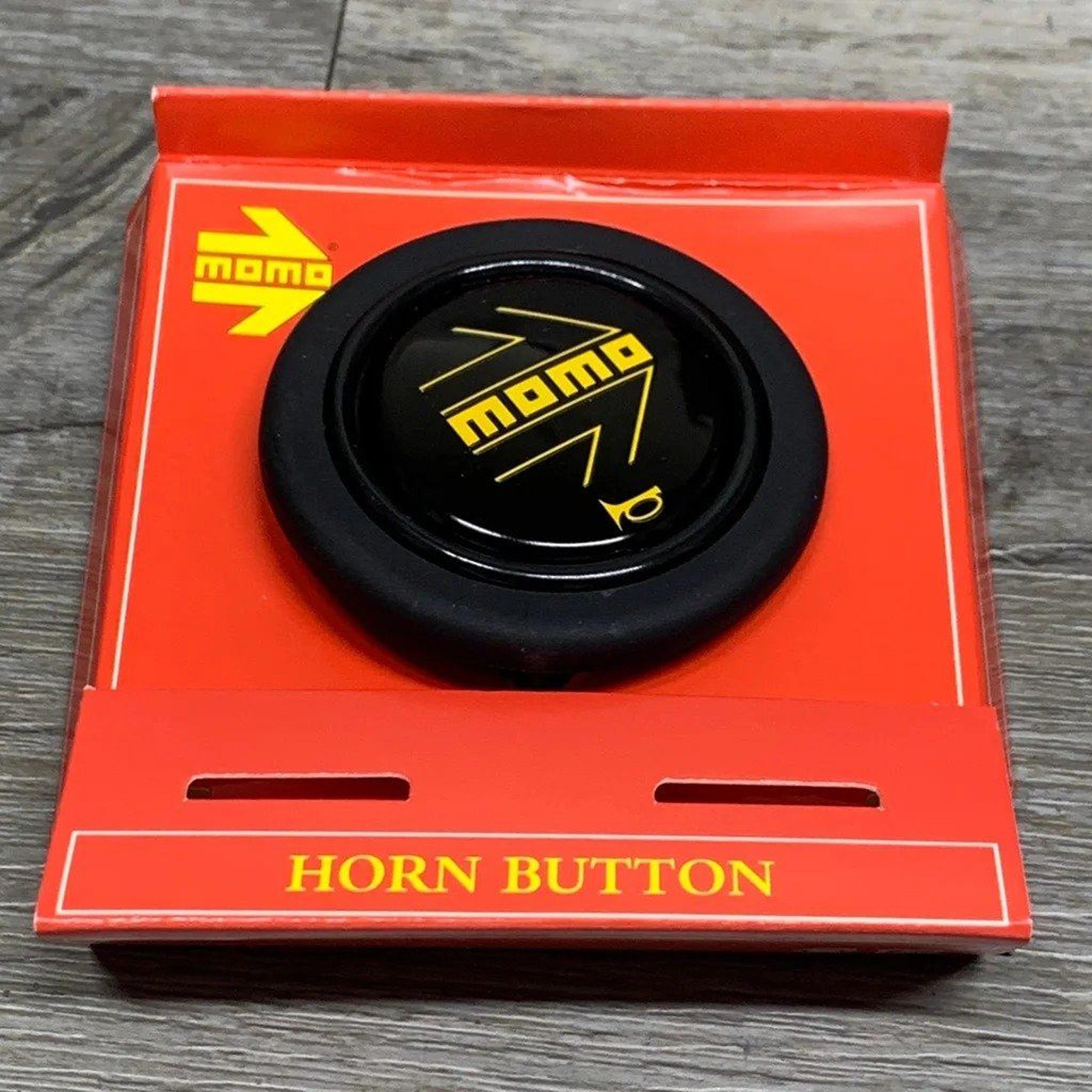 Momo Black/Yellow Steering Wheel Horn Button 59mm