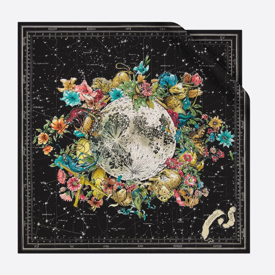 DIOR ZODIAC SQUARE SCARF