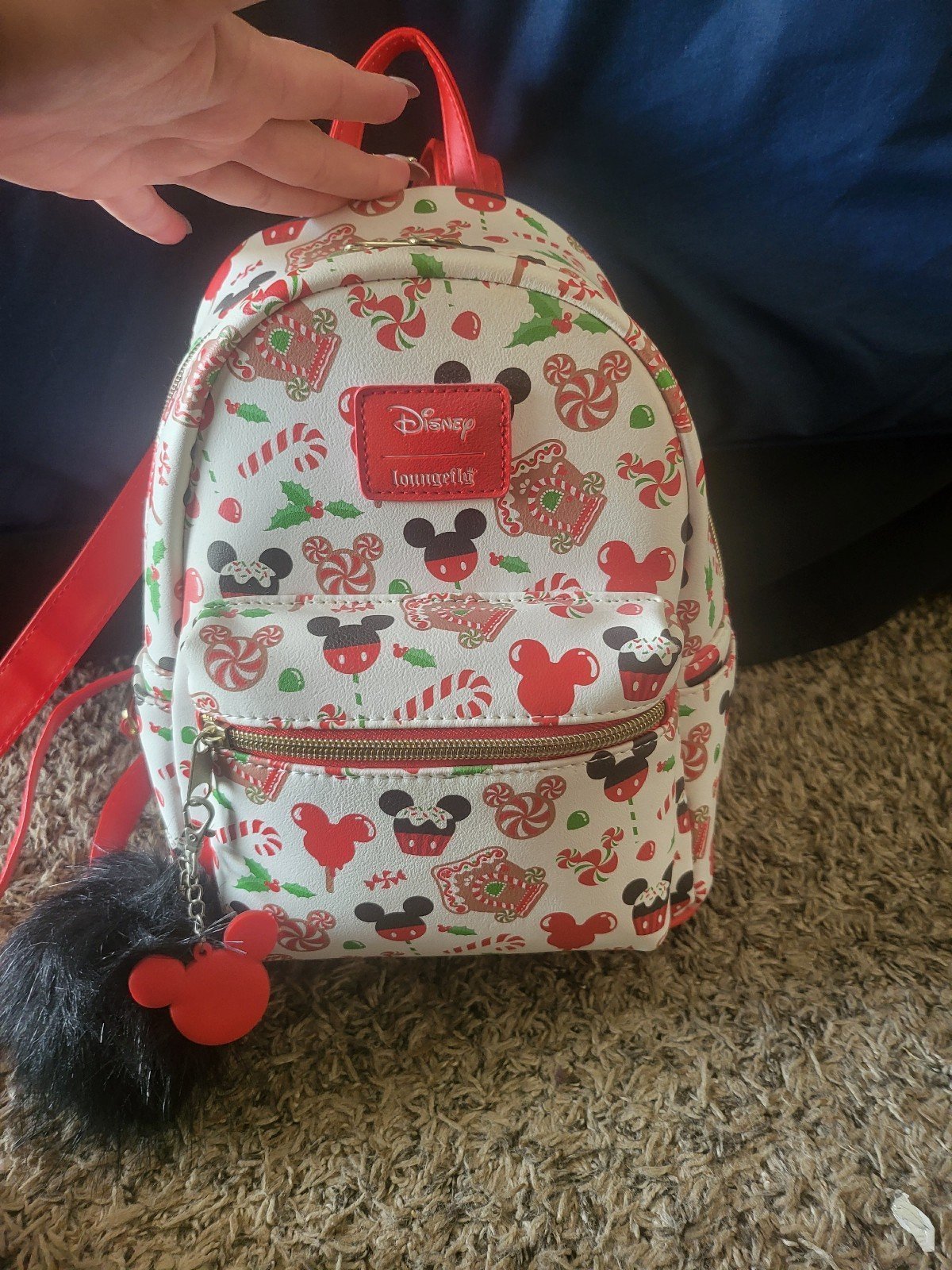 Loungefly Christmas mickey minnie mini backpack