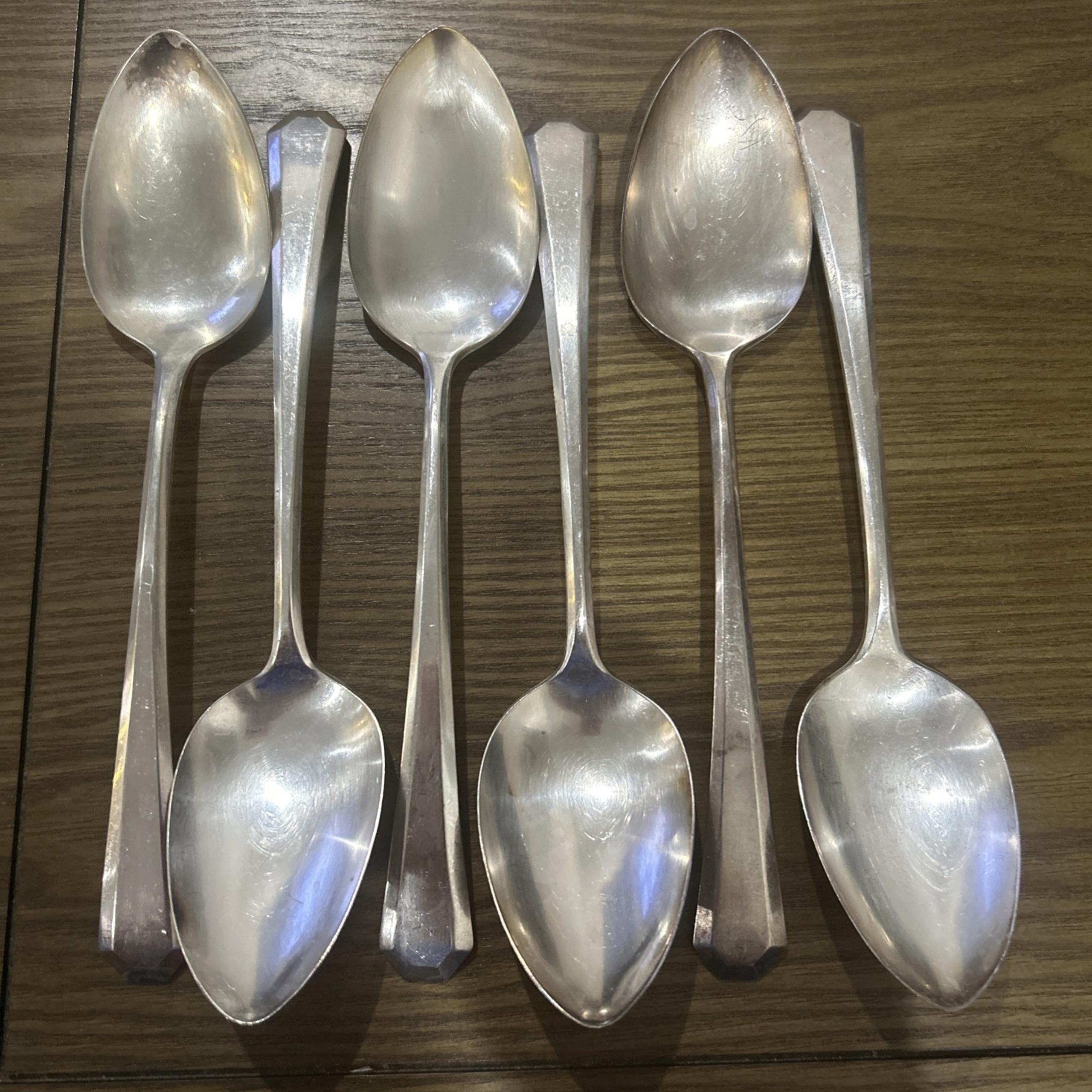 Lot Of 6 Wm Rogers & Sons AA Pat Aug 21 17 Silver plated Spoons