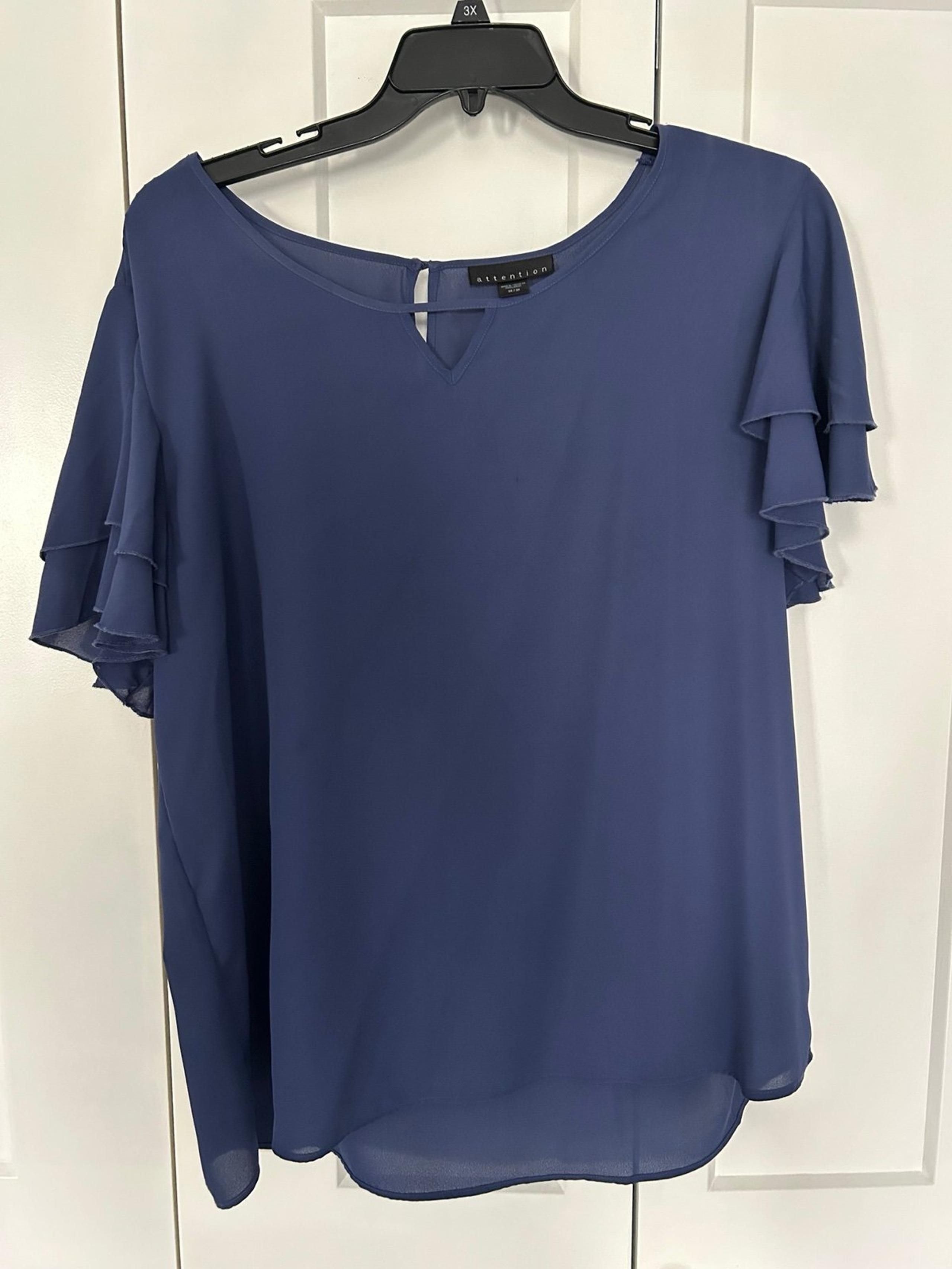 Dressy top Blue blouse size 3x