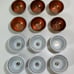 Vintage Turkish Copper Porcelain Tea Cups Service for 6