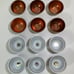 Vintage Turkish Copper Porcelain Tea Cups Service for 6