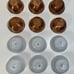 Vintage Turkish Copper Porcelain Tea Cups Service for 6