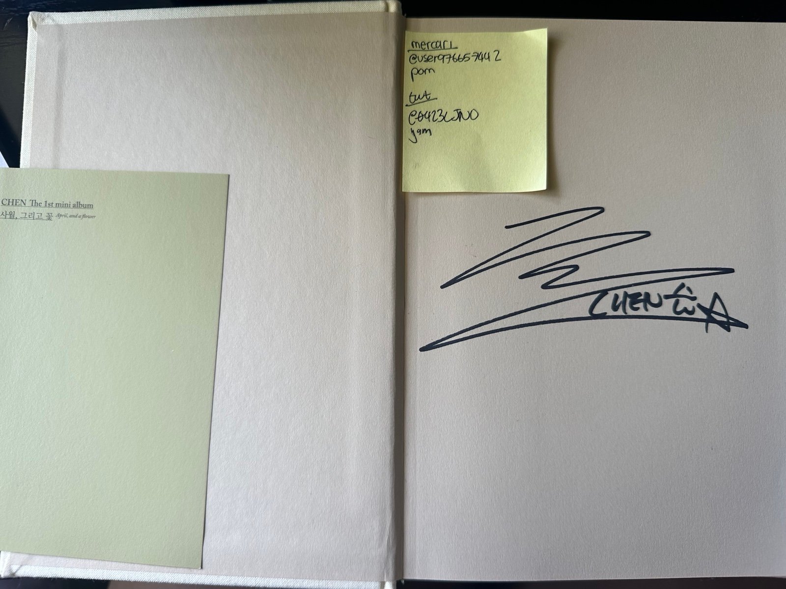 EXO Chen Signed Album