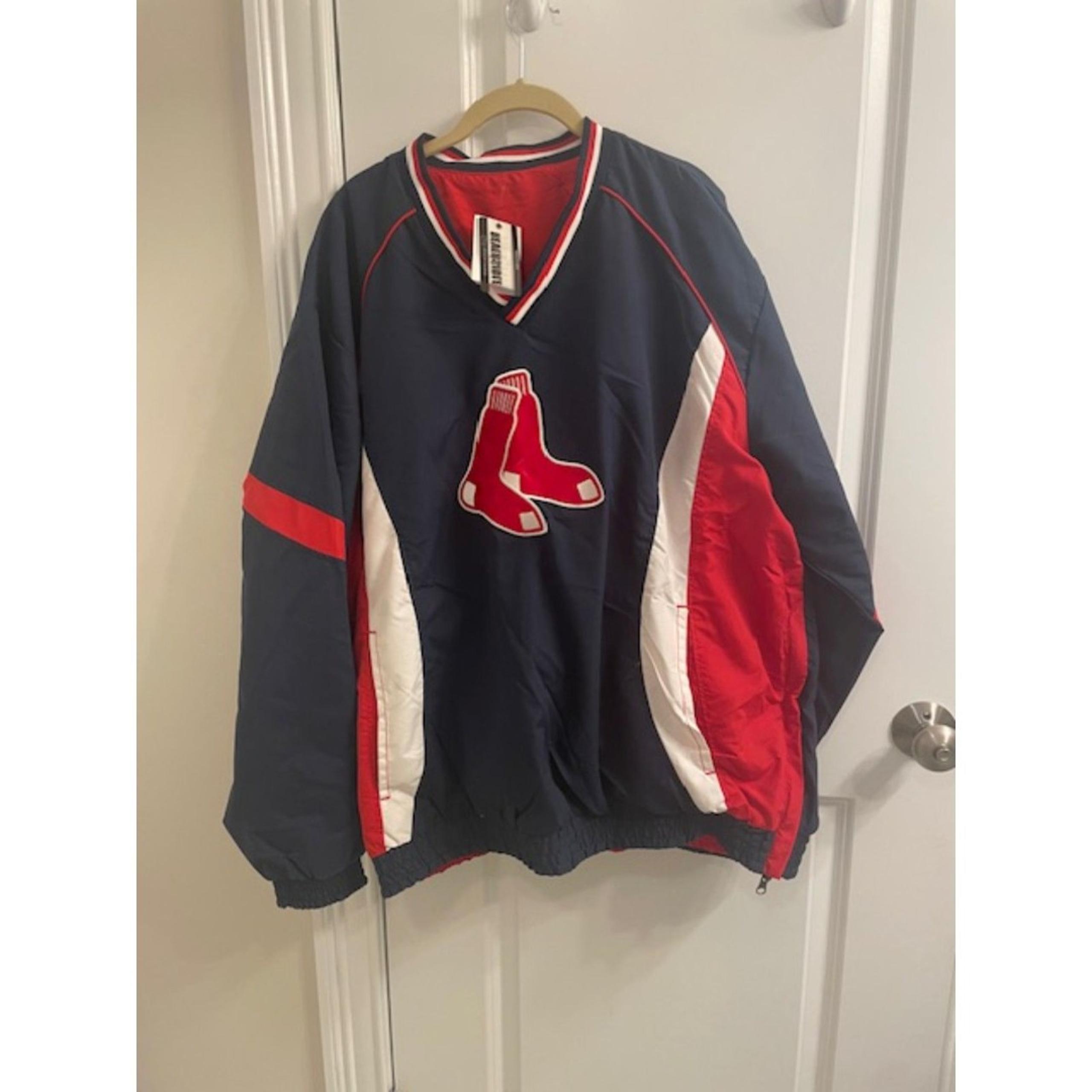 G-III Sports by Carl Banks Red Sox Reversible Windbreaker Pullover Men's XXL