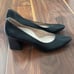 Paul Green Kami Black Supple Leather Block Mid Heel Pointed Toe UK 6 US 8.5