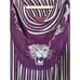Vintage 70s Twin Girl of Hollywood Striped Cheetah Fun Purple Midi Dress, Medium