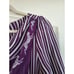 Vintage 70s Twin Girl of Hollywood Striped Cheetah Fun Purple Midi Dress, Medium