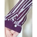 Vintage 70s Twin Girl of Hollywood Striped Cheetah Fun Purple Midi Dress, Medium
