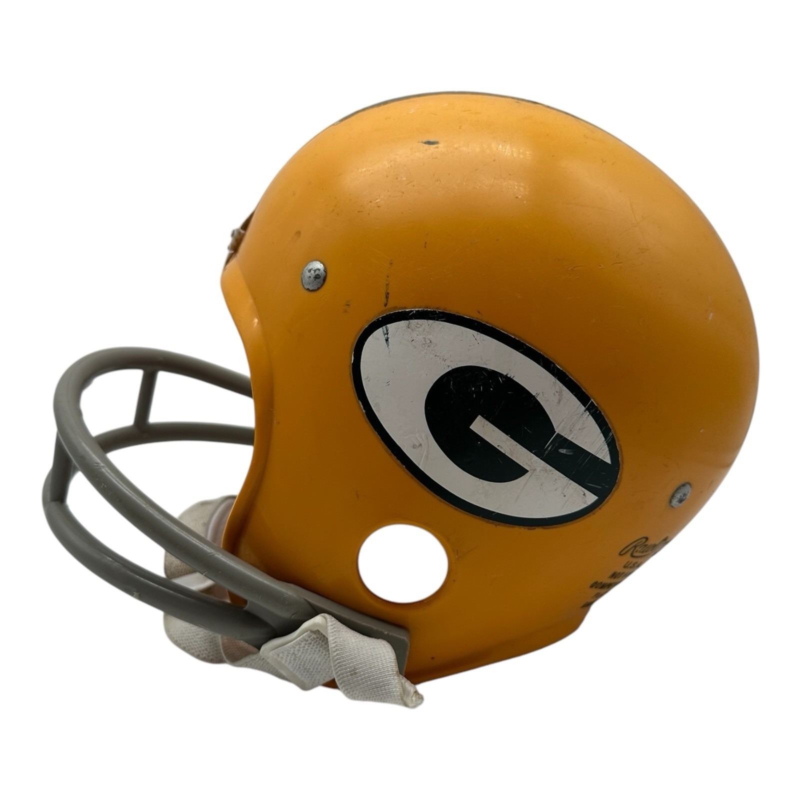 Vintage Rawlings Green Bay Packers (Youth) NFL BNFL Football Helmet Display USA