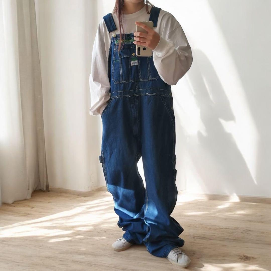 Liberty Vintage Denim Overalls, W36, Dark Blue