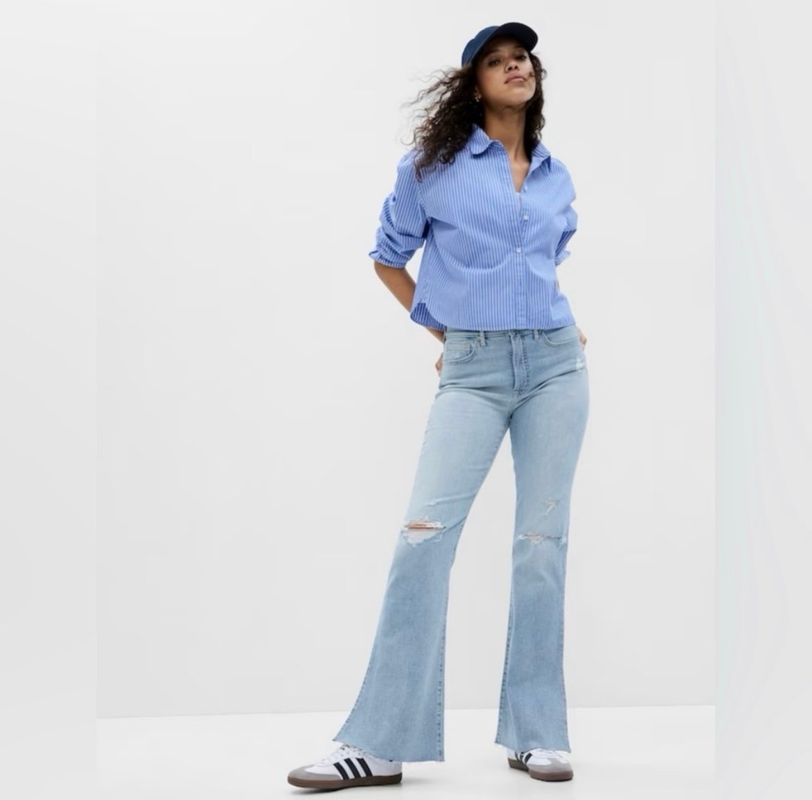 Gap High Rise Split-Hem '70s Flare Jeans