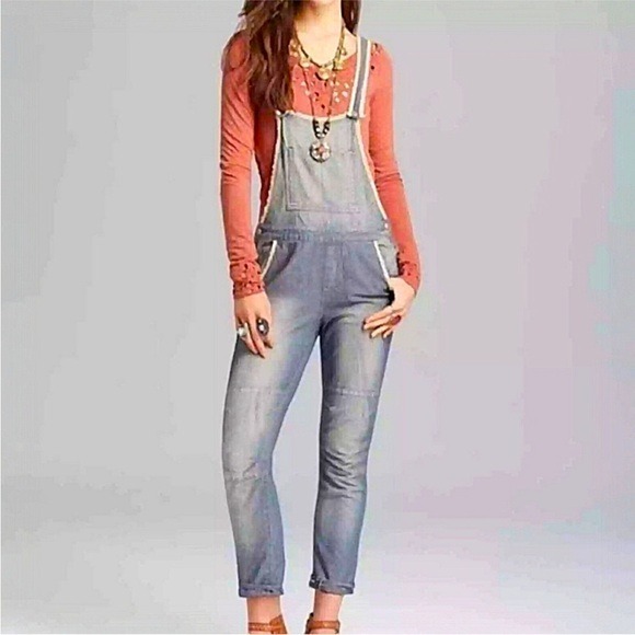 Free People Thomas Bib Pinstripe Overalls size 29