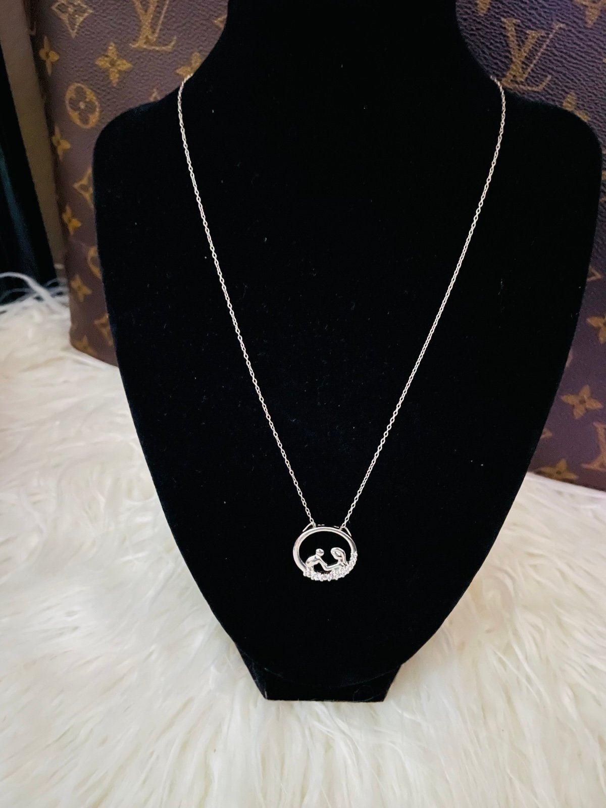 Mother & Child Diamond Pendant Necklace