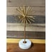 Metal marble MCM Atomic sunburst spindle nail sculpture 14.5”