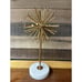 Metal marble MCM Atomic sunburst spindle nail sculpture 14.5”