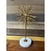 Metal marble MCM Atomic sunburst spindle nail sculpture 14.5”