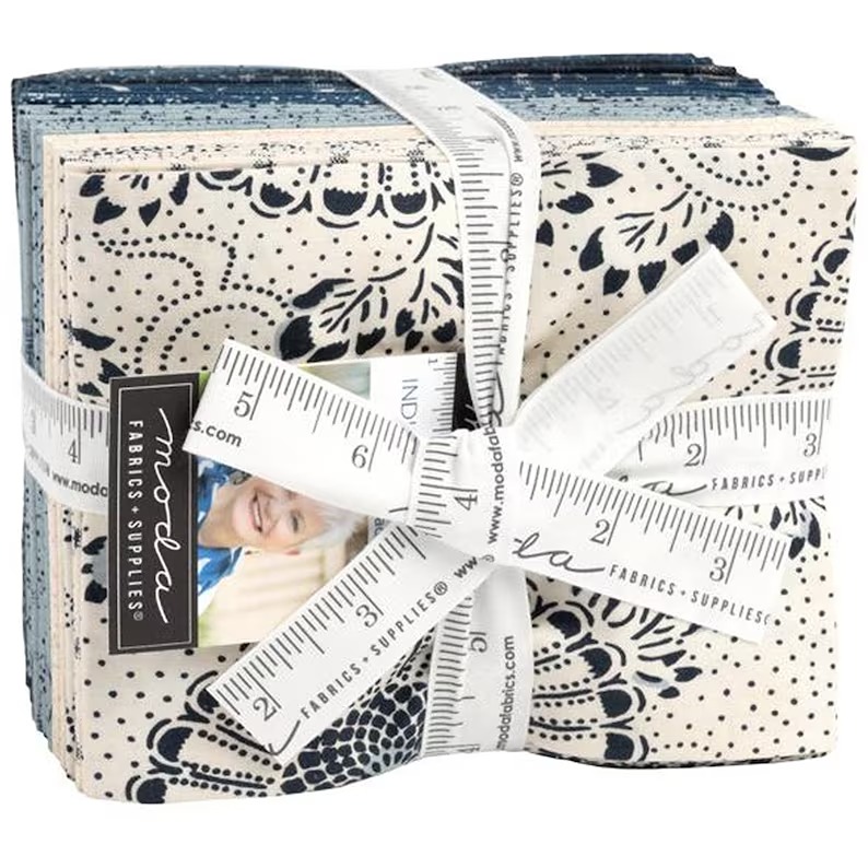 Indigo Blooming 24 Fat Quarter Bundle by Debbie Maddy for Moda Fabrics