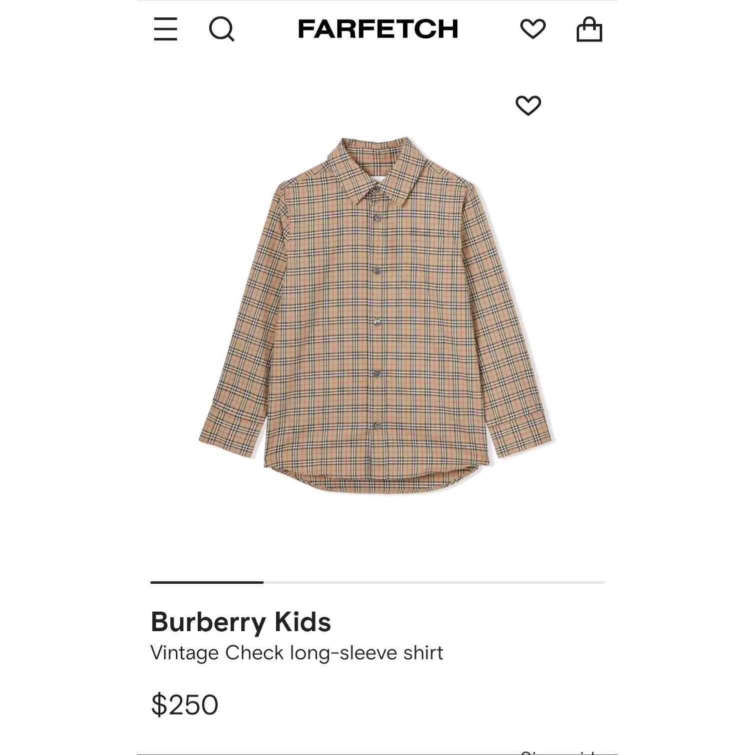 Burberry Kids Vintage Check long-sleeve Shirt | Neutrals