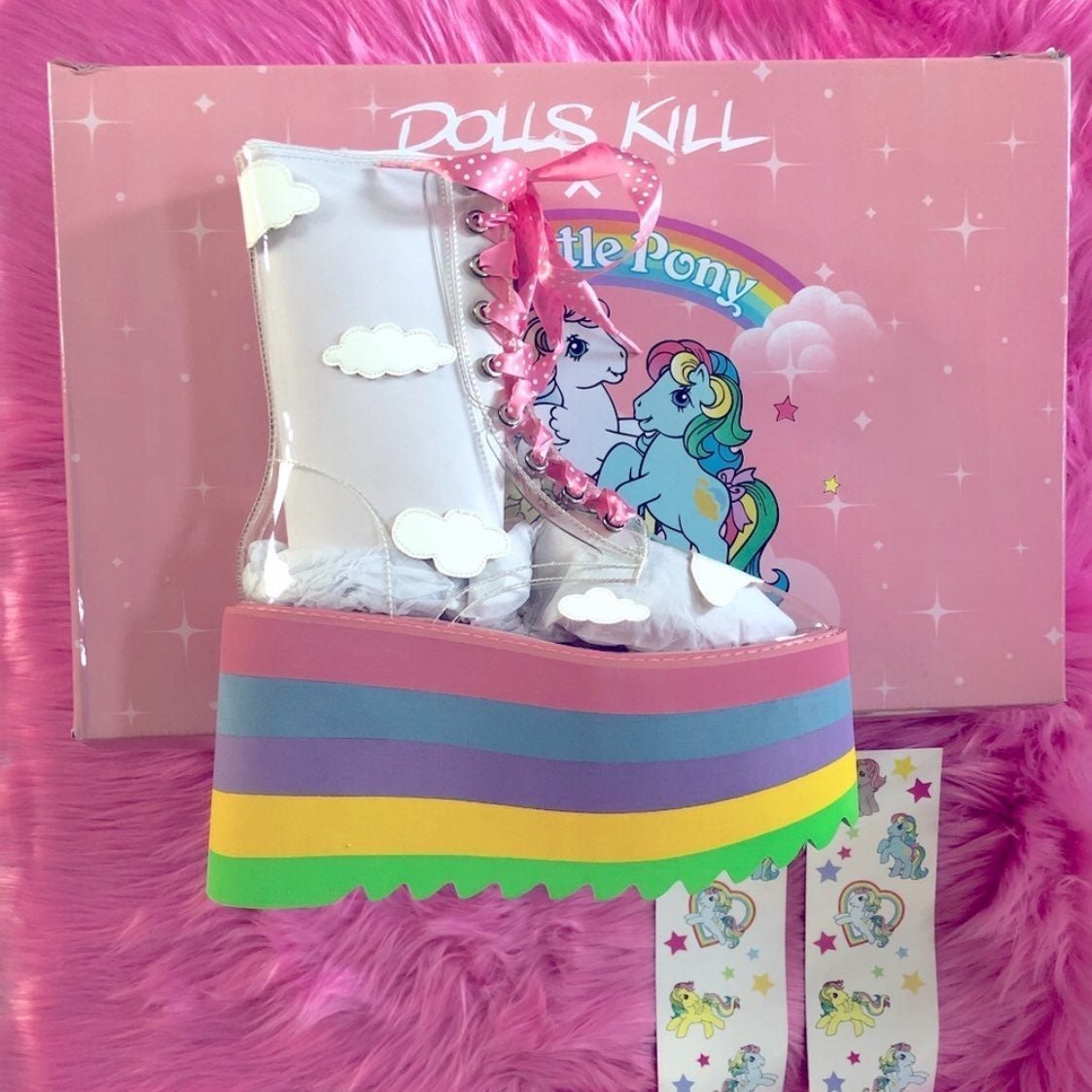 Women’s My Little Pony Sticker Platform Boots