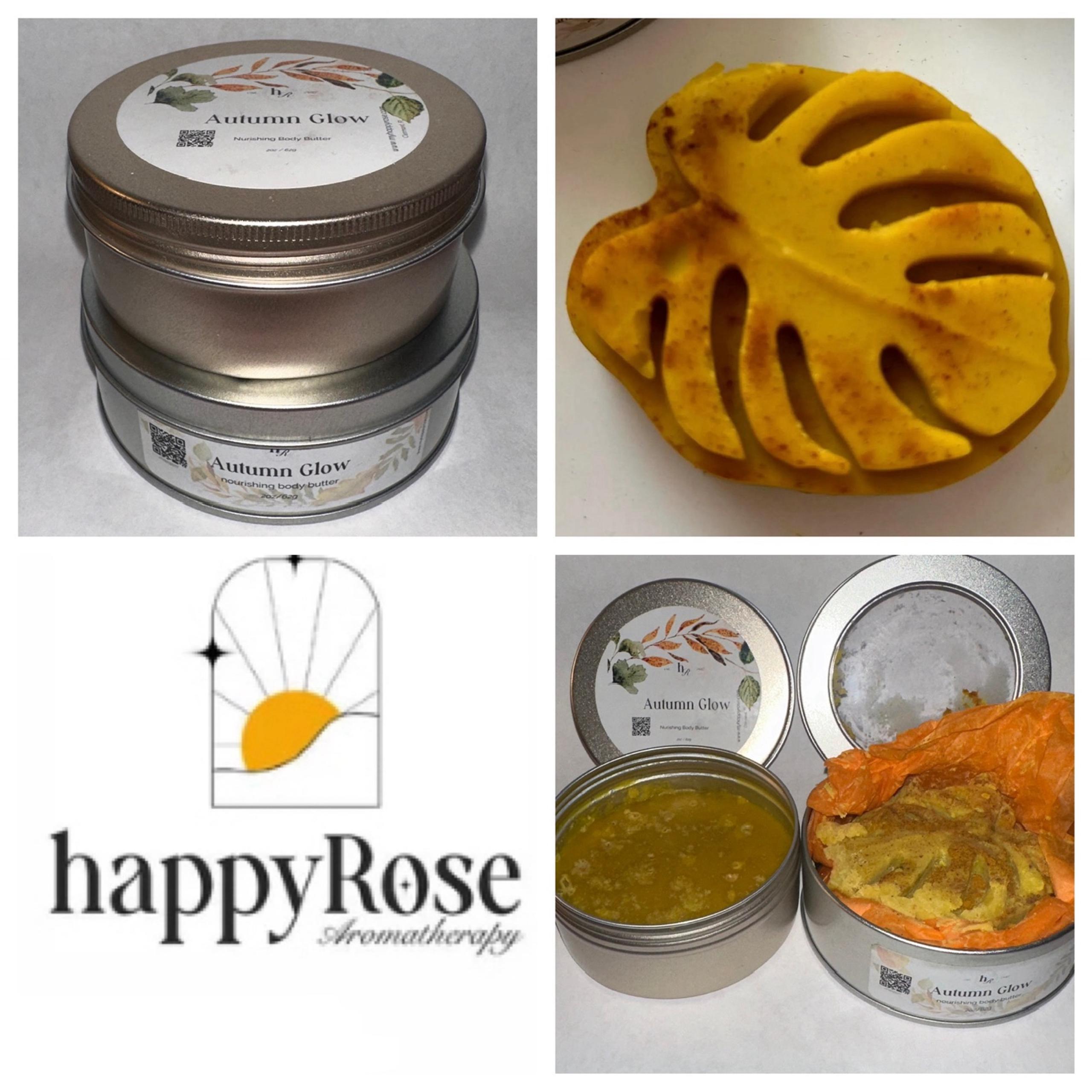 ♡Autumn Glow Body Butter Set Solid Moisturizing Holiday Scented Happy Rose Skin!