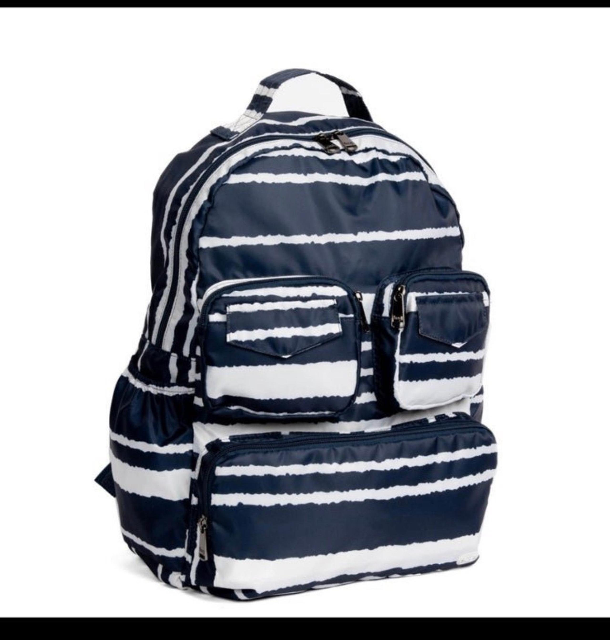 Lug PJ packable navy stripe Backpack Nwts