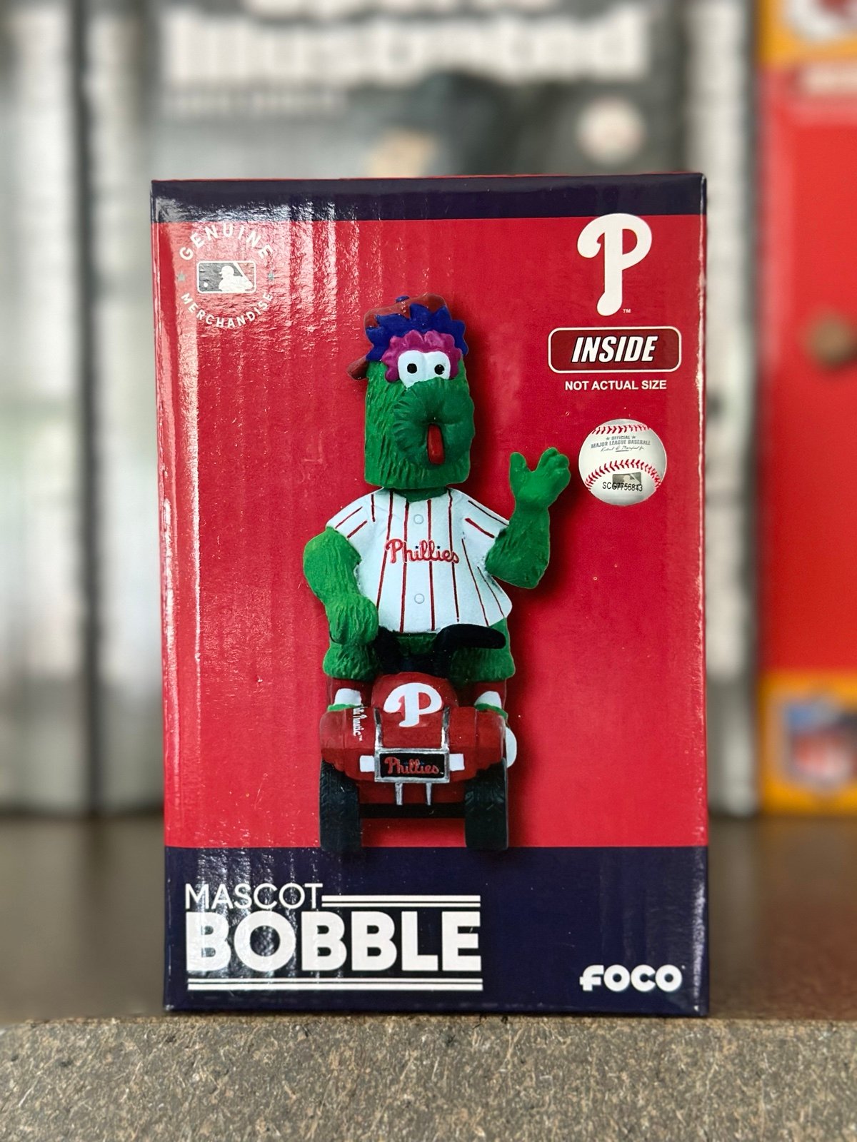 Phillie Phanatic Philadelphia Phils ATV Wheelie Mascot Mini Bobblehead FOCO NEW