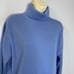 Forte Cashmere Turtleneck Knit Sweater Blue Soft Timeless Natural Women's M New