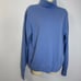 Forte Cashmere Turtleneck Knit Sweater Blue Soft Timeless Natural Women's M New