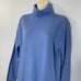 Forte Cashmere Turtleneck Knit Sweater Blue Soft Timeless Natural Women's M New