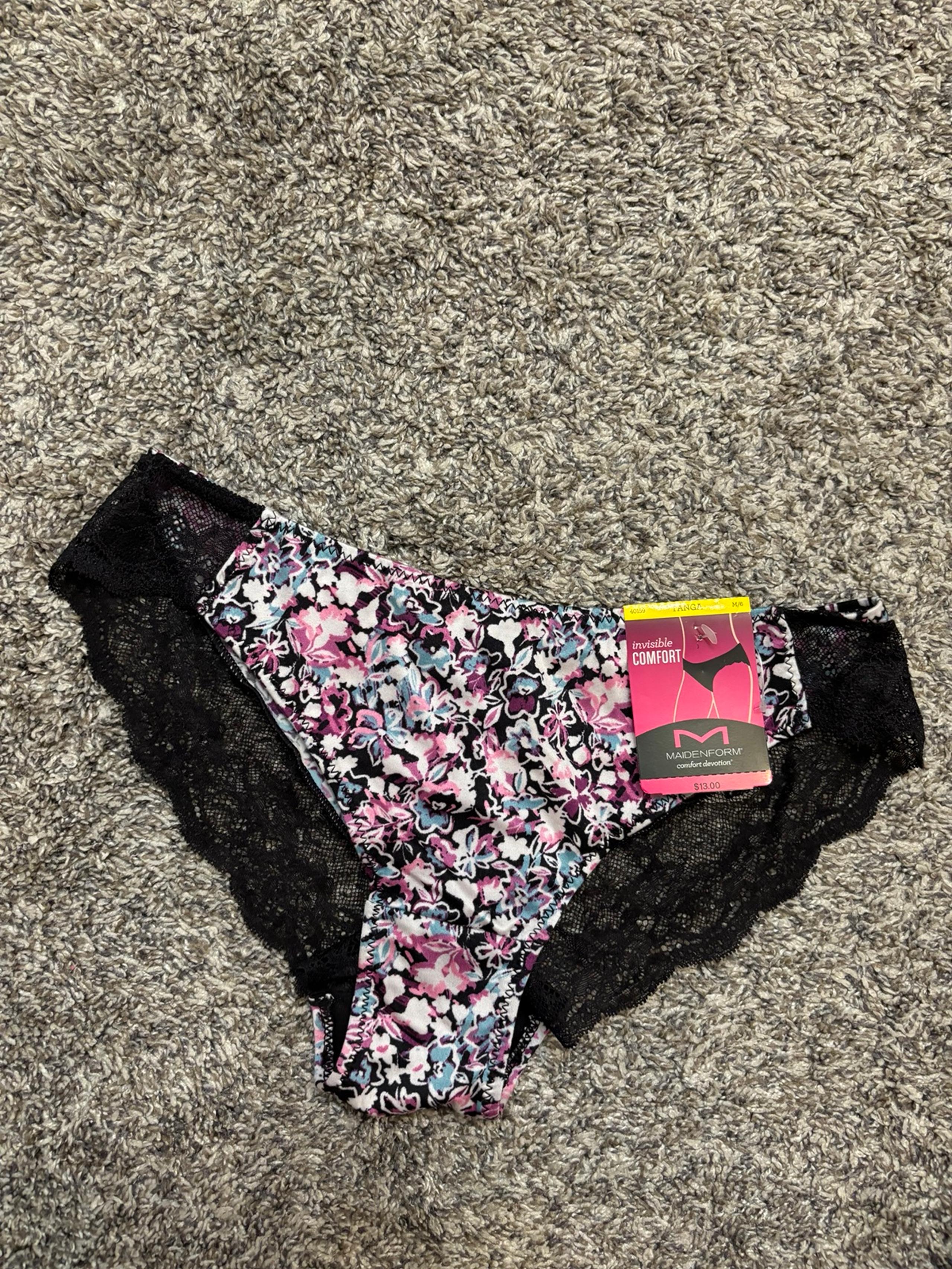 women’s Tanga floral Sz Medium - Maidenform