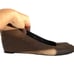 Brown Stuart Weitzman Faux Alligator Printed Wedges Art Deco Boho Western South