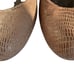 Brown Stuart Weitzman Faux Alligator Printed Wedges Art Deco Boho Western South