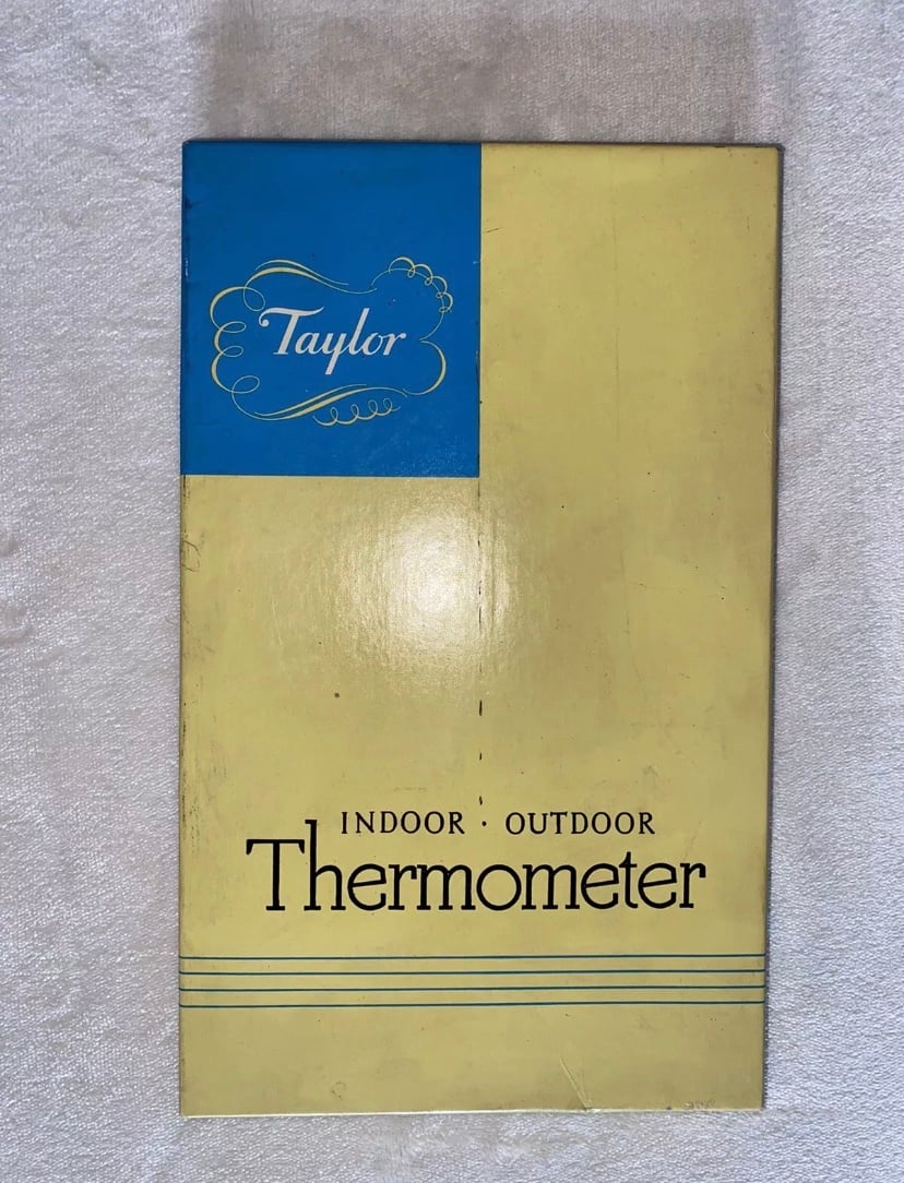 RARE Vintage Taylor Thermometer Mid Century Modern Indoor/Outdoor Thermometer