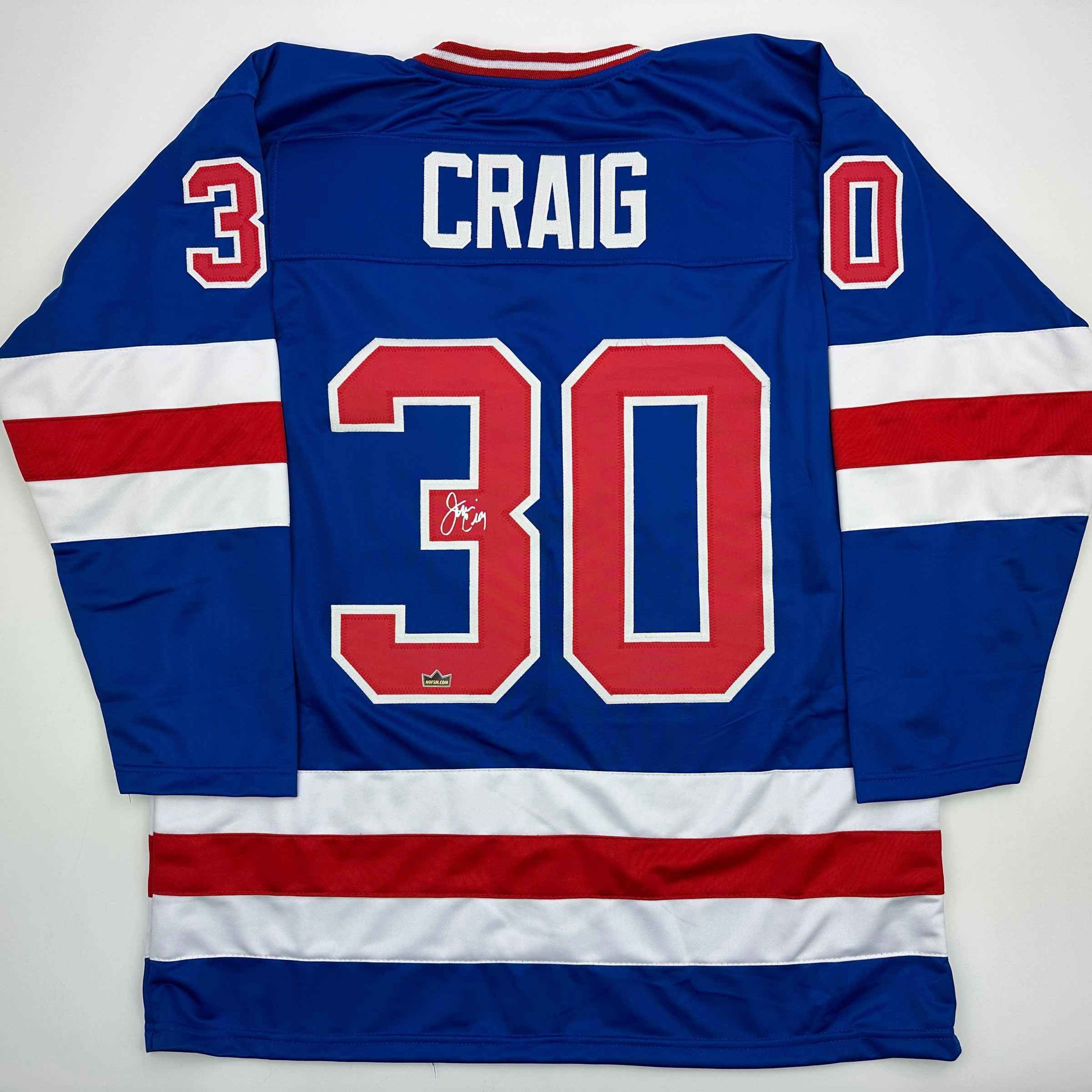 Facsimile Autographed Jim Craig United States USA Blue 1980 Miracle on Ice Aut
