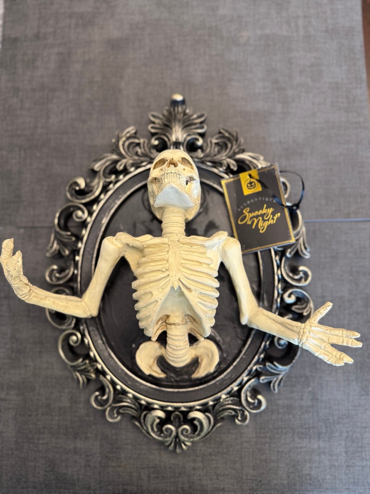 3D Skeleton Spooky Night frame Halloween portrait