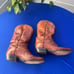VINTAGE Tony Lama Cowboy Boots Mens 11 Brown Leather Western Pull On 5084 USA