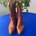 VINTAGE Tony Lama Cowboy Boots Mens 11 Brown Leather Western Pull On 5084 USA