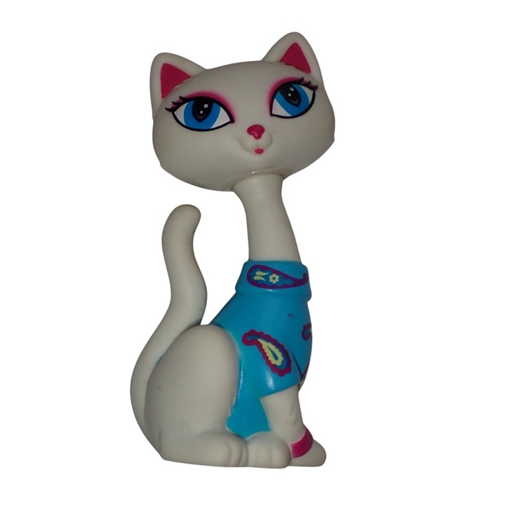 Vintage 1990s Lisa Frank Roxi Plush white cat kitten PVC 3.5 Retired