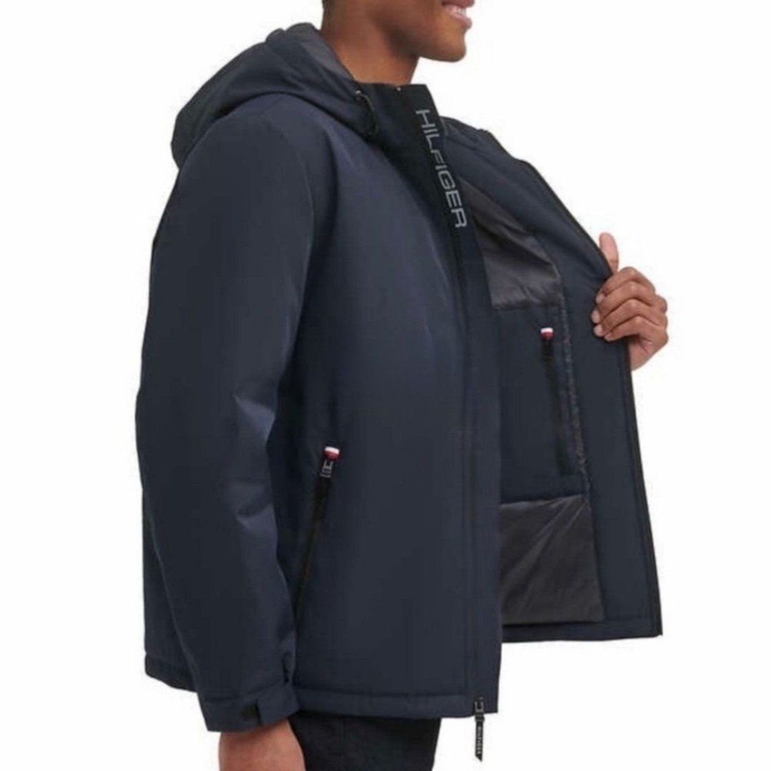 Tommy Hilfiger Men's XL Performance Jacket Coat Full Zip Lined Navy Blue NWT