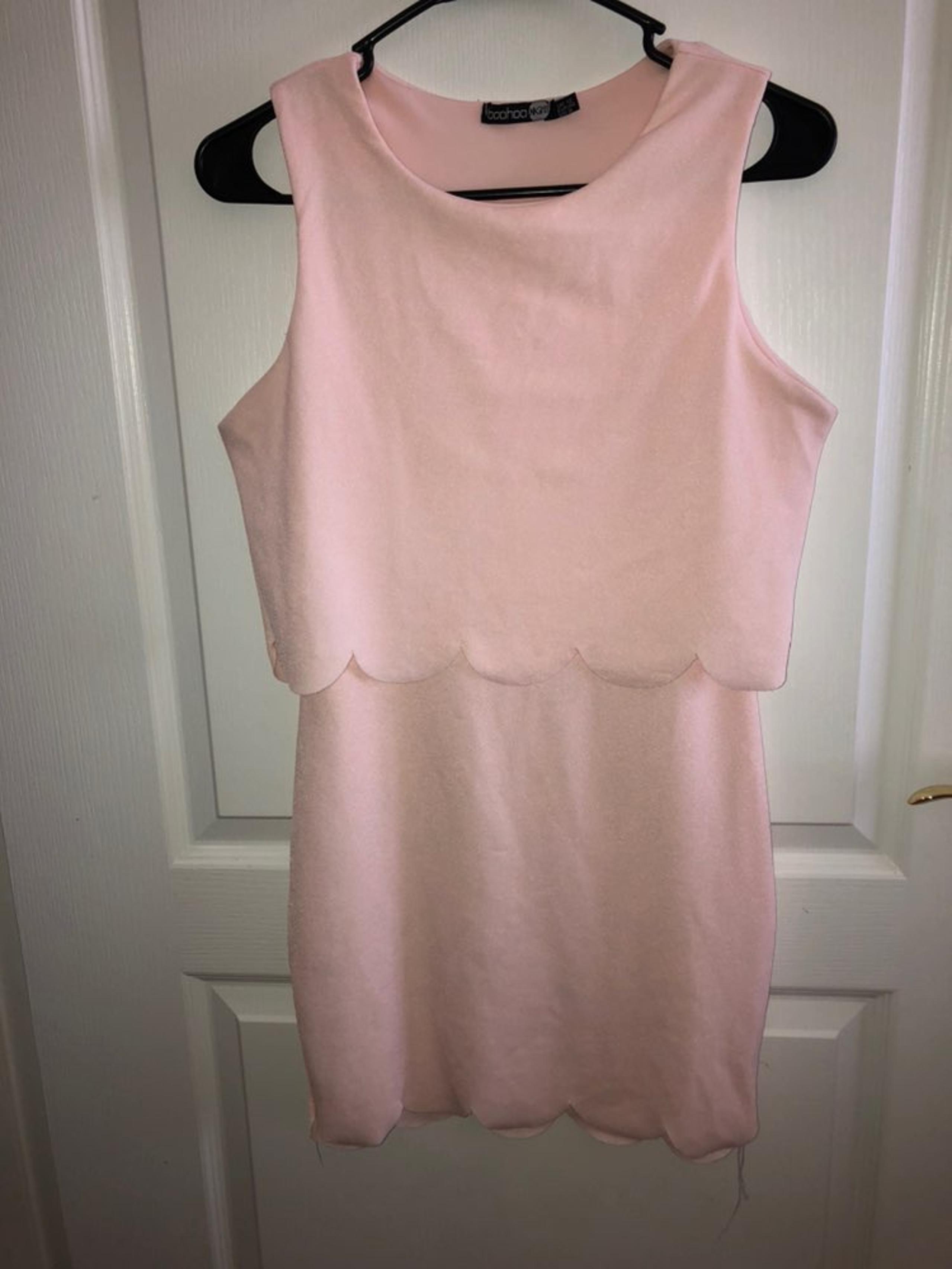 pink scalloped dress