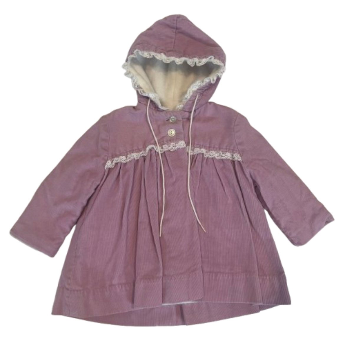 True Vintage 70s Millicents Toddler 4T Girls Corduroy Coat Purple Overcoat EUC