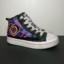 Girls SKECHERS Twinkle Toes Twi-Lites 2.0 Embellished Lace Up Sneakers / Size 3